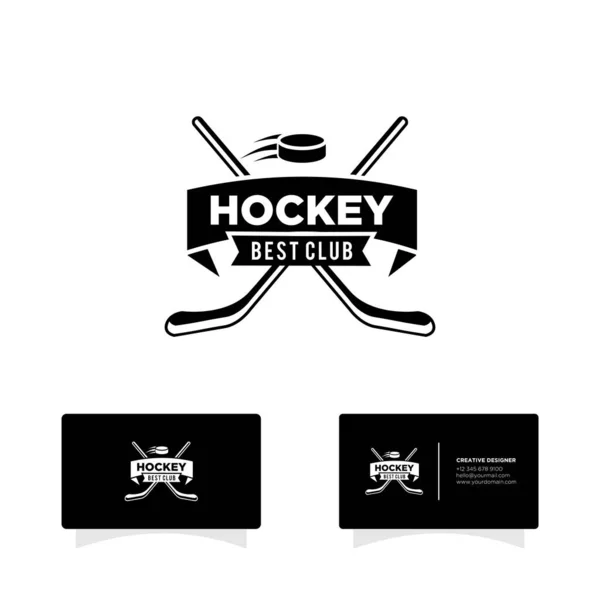 Eishockeyteam Logo Icon Design Illustration — Stockvektor