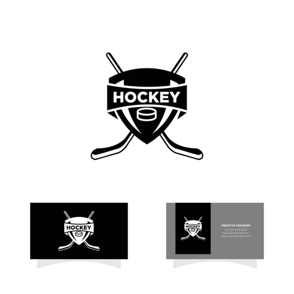Eishockeyteam Logo Icon Design Illustration — Stockvektor