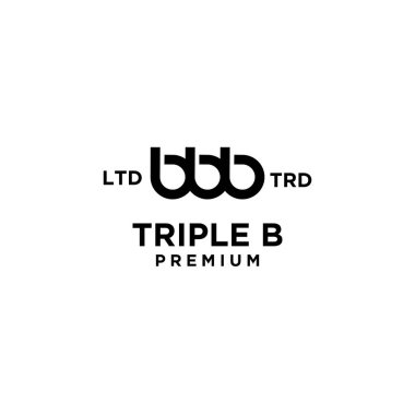 Triple B bbb Letter Logo tasarım resimleme şablonu