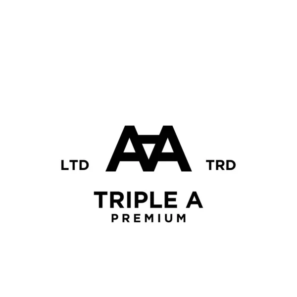 Triple Aaa Carta Logo Icono Diseño Ilustración Plantilla — Archivo Imágenes Vectoriales