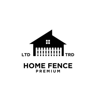 Minimalist vintage ev çiti logo vektör illüstrasyon tasarımı