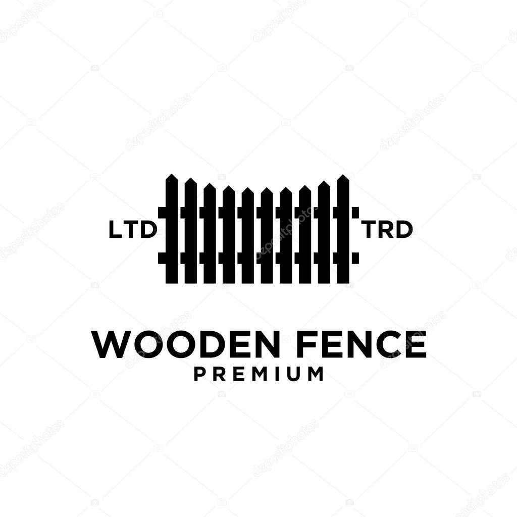 Minimalist vintage fence logo vector illustration design