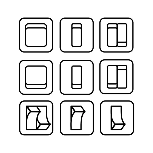 Set Collection Switch Icon Vector Design — Image vectorielle