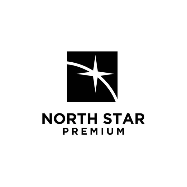 North Star Logo Icon Vector Template White Background —  Vetores de Stock