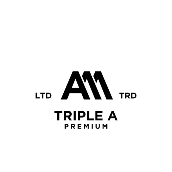 Triple Aaa Letter Logo Icon Design Illustration Template — Stock Vector