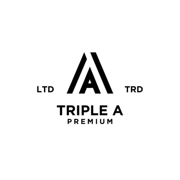Triple Aaa Letter Logo Icon Design Illustration Template — Stock Vector