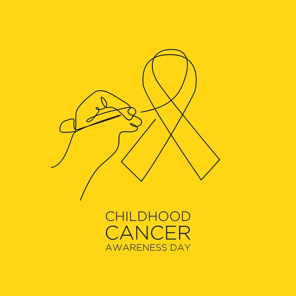 International Childhood Cancer Day February Raise Awareness Express Support Children — ストックベクタ