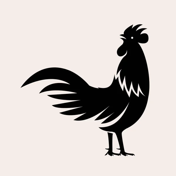 Premium Rooster Black Design — Stock Vector