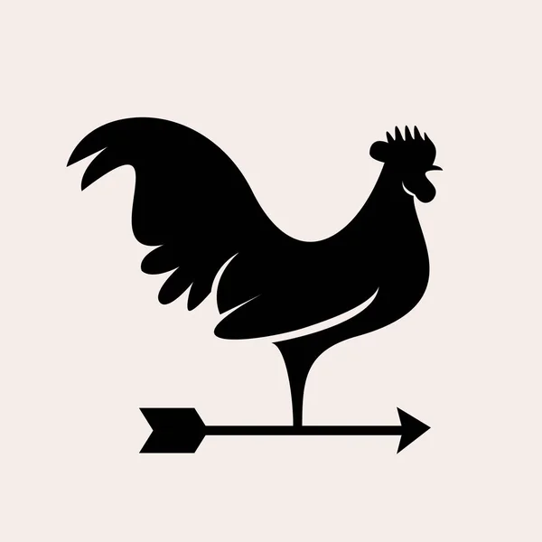 Премиум Дизайн Флюгера Rooster — стоковый вектор