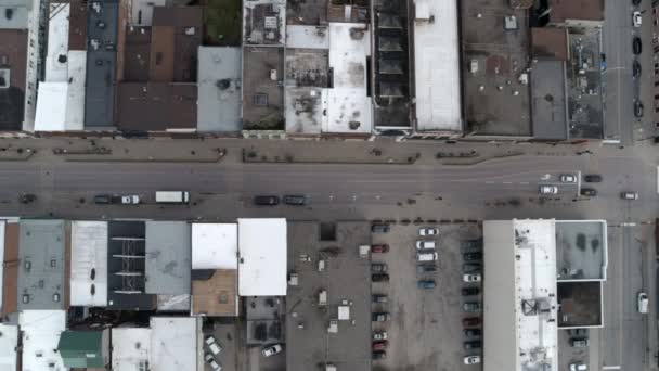 Straßen Der Stadt Mit Autos North Bay Ontario Kanada — Stockvideo