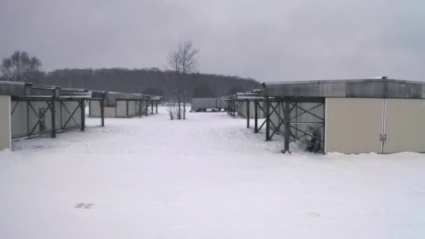 Bomarc Nuclear Missile Launchers Winter North Bay Ontario Canada — Vídeo de Stock