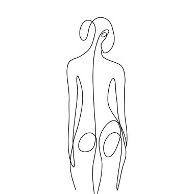 Gerçeküstü Yüzler Devamlılığı, set yüzleri ve saç stili çizimi moda konsepti, kadın güzellik minimalisti, vektör çizimi oldukça seksi. Çağdaş portre