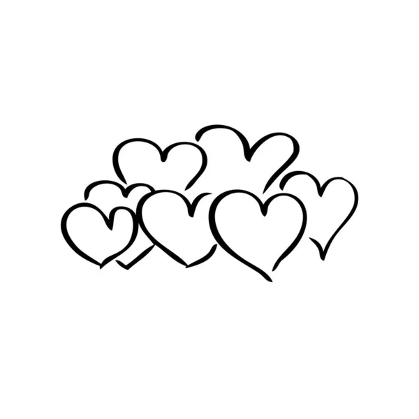 День Святого Валентина Акварельные Сердца Свадебные Открытки Любовные Открытки Стоковая Иллюстрация