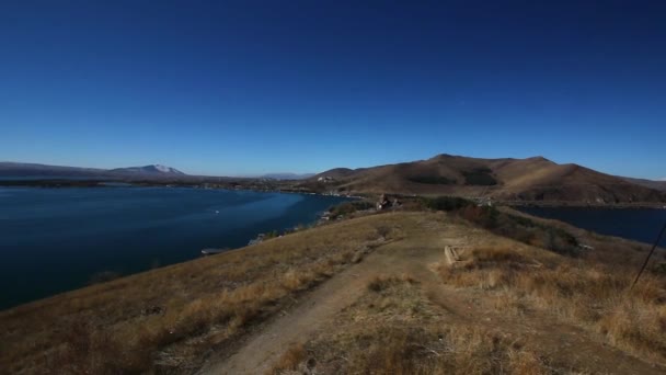 Zicht Het Meer Van Sevan Armenië — Stockvideo