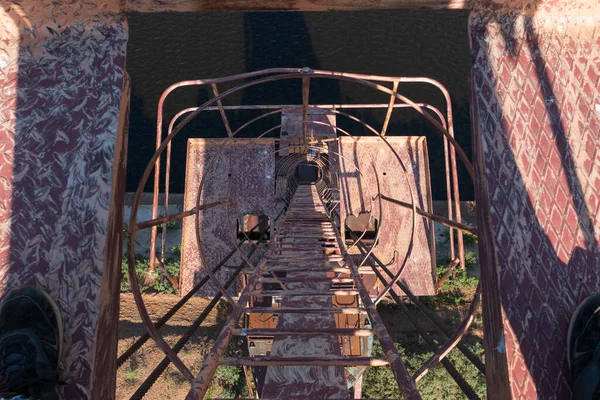 Железная Лестница Крану — стоковое фото