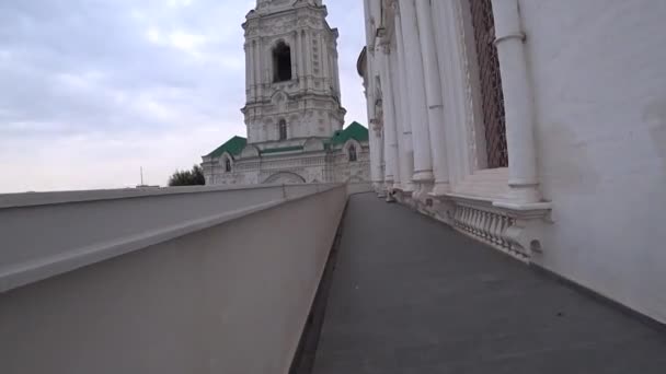 Astrakhan Kreml Syn Den Vita Kyrkan — Stockvideo