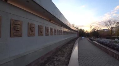 memorial wall in the park