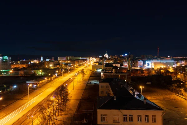 Ruas Cidade Noite — Fotografia de Stock