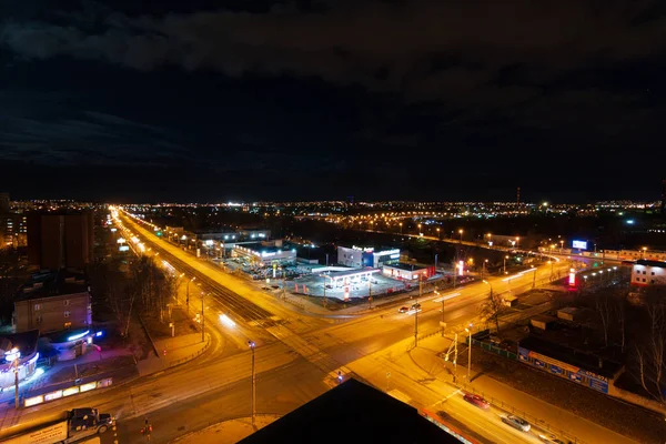 Calles Ciudad Noche —  Fotos de Stock