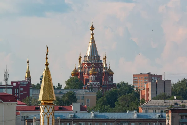 Roofs Houses City Izhevsk — стокове фото