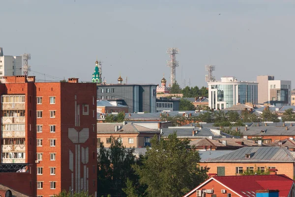 Střechy Domů Městě Iževsk — Stock fotografie