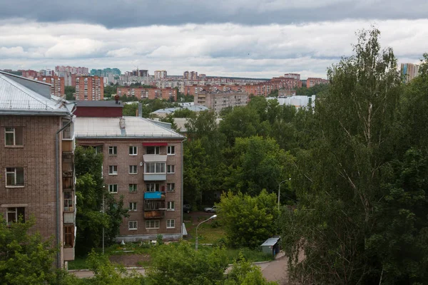 Top View Russian Courtyard — Zdjęcie stockowe