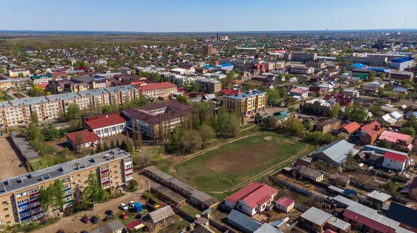 Ciudad Buzuluk Región Orenburg Rusia Vista Pintoresca Distancia Zonas Residenciales —  Fotos de Stock