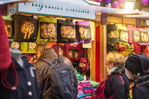 Praga Diciembre 2021 Mercados Tradicionales Navidad Plaza Paz Namesti Miru — Foto de Stock