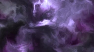 Uzaydaki bir nebulada fırtınalı bulutların 4k videosu