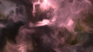 Uzaydaki bir nebulada fırtınalı bulutların 4k videosu