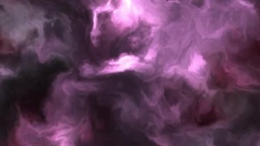 Uzaydaki bir nebulada fırtınalı bulutların 4k videosu