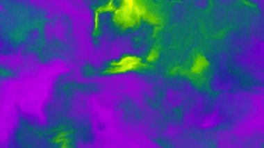 Uzaydaki bir nebulada fırtınalı bulutların 4k videosu