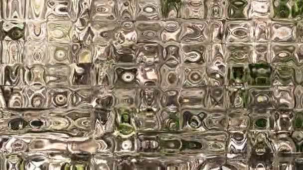 4k bakgrund video av ständigt förändras smält flytande glas kakel i levande färger — Stockvideo