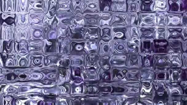 4k pozadí videa neustále se měnící tekuté skleněné dlaždice v živých barvách — Stock video