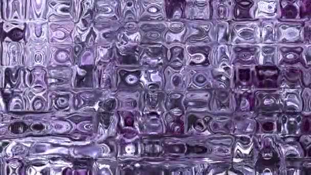 4k bakgrund video av ständigt förändras smält flytande glas kakel i levande färger — Stockvideo