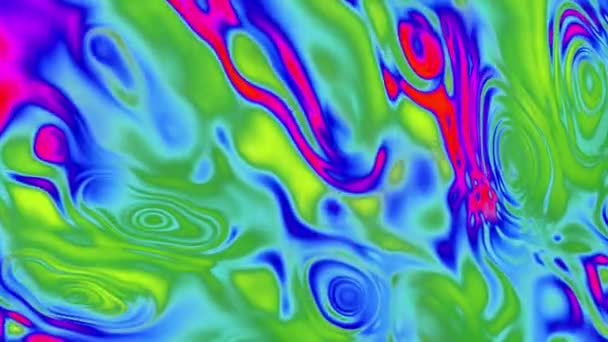 4k bakgrund video av ständigt förändras smält flytande glas i levande färger — Stockvideo