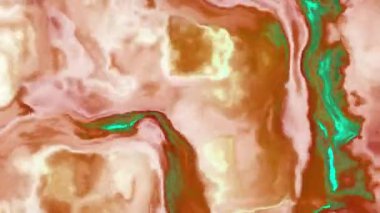 Uzayda bir bulutun içindeki renkli fırtınalı bulutlar, yavaşça hareket ediyor, şekilleniyor ve çözülüyor.