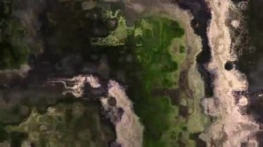 Ayrıntılı parçacık dokusunu canlı renklerle değiştiren 4k arkaplan videosu