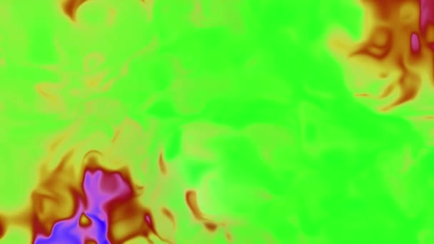 4k背景ビデオの絶え間なく変化する色の溶融液体ガラス — ストック動画