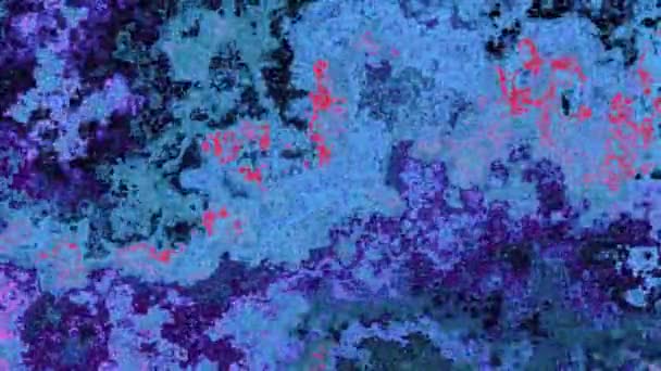 4k pozadí video neustále se měnící detailní textury částic v živých barvách — Stock video