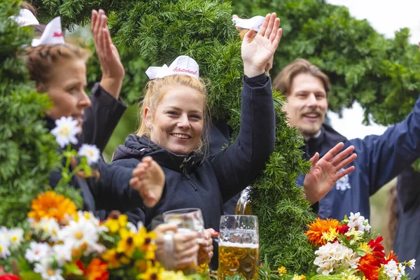 Cerimônia Abertura Desfile Oktoberfest Após Dois Anos Pausa Covid Setembro — Fotografia de Stock