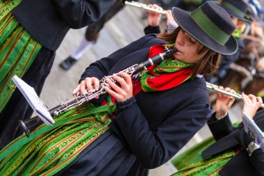 Almanya, Münih 18 Eylül 2022 Trachten- und Schtzenzug Ekim Festivali 2022 Covid-19 iki yıl sonra Münih, Almanya 'da durakladı. 