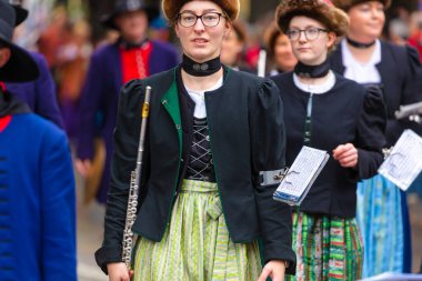 Almanya, Münih 18 Eylül 2022 Trachten- und Schtzenzug Ekim Festivali 2022 Covid-19 iki yıl sonra Münih, Almanya 'da durakladı. 