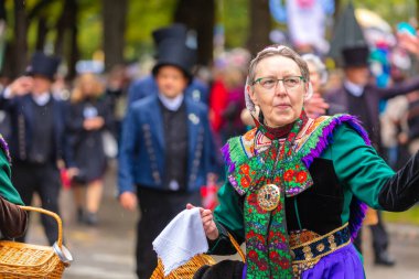 Almanya, Münih 18 Eylül 2022 Trachten- und Schtzenzug Ekim Festivali 2022 Covid-19 iki yıl sonra Münih, Almanya 'da durakladı. 