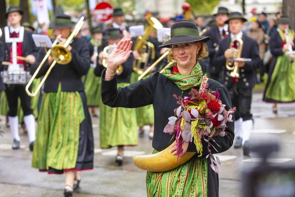 Germany Munich September 2022 Trachten Und Schtzenzug Oktoberfest 2022 Two — Stock Photo, Image