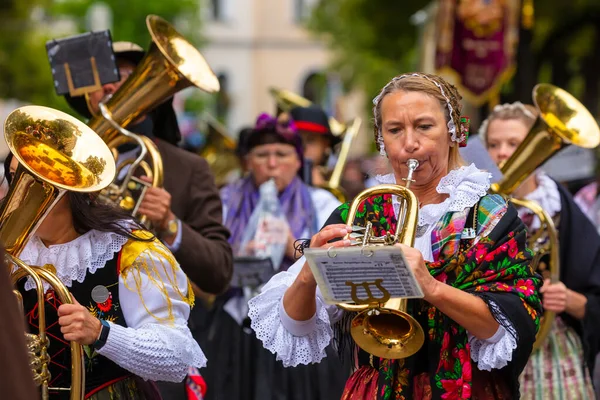 Trachten Und Schtzenzug Του Oktoberfest 2022 Μετά Από Δύο Χρόνια — Φωτογραφία Αρχείου