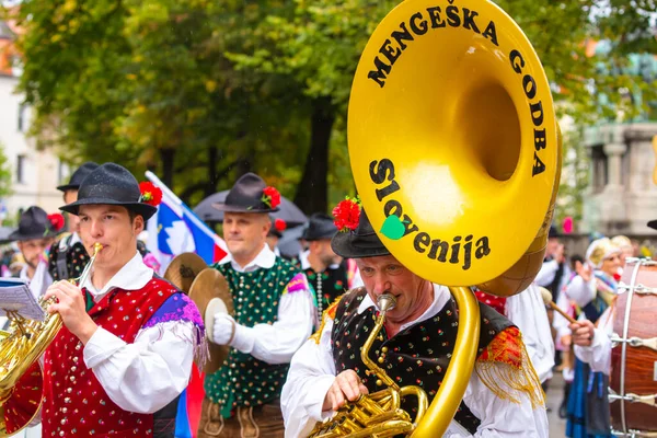 Trachten Und Schtzenzug Oktoberfest 2022 Two Years Covid Pause Munich — Stock Photo, Image