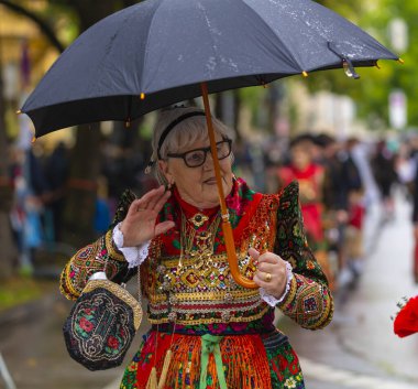 Ekim Festivali 'nin Trachten und Schtzenzug' u, Covid-19 'un Münih, Almanya' da geçirdiği iki yıldan sonra 2022 'de durdu.. 