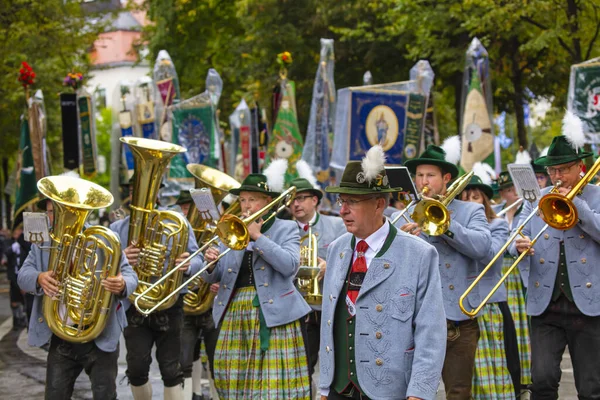 Trachten Und Schtzenzug Oktoberfest 2022 Two Years Covid Pause Munich — Stock Photo, Image