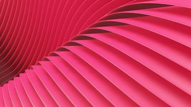 Üç boyutlu dalga arkaplanı. 3 boyutlu kırmızı soyut çizgiler ve dalgaların duvar kağıdı. Geometrik arkaplan. 3 Boyutlu Hazırlama